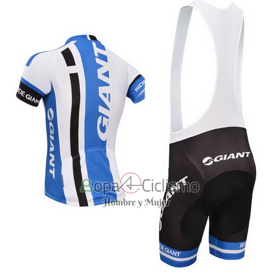 Giant Ropa Ciclismo Culotte Corto 2013 Hombre Mangas Cortas Blanco y Azur