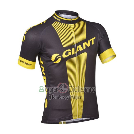 Giant Ropa Ciclismo Culotte Corto 2013 Hombre Mangas Cortas Negro y AMarillo