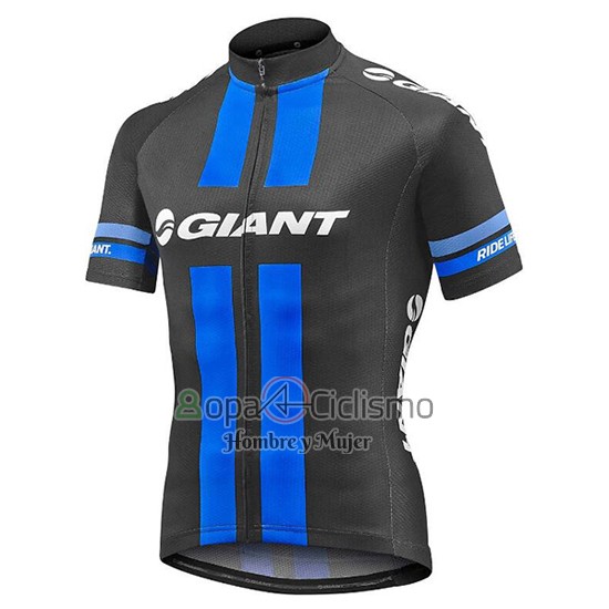 Giant Ropa Ciclismo Culotte Corto 2016 Hombre Mangas Cortas Negro y Azul