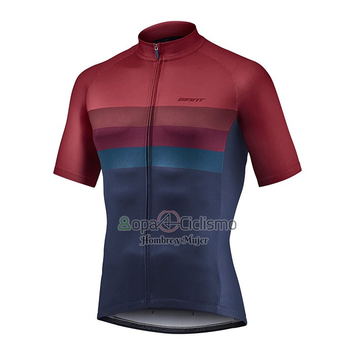 Giant Ropa Ciclismo Culotte Corto 2021 Hombre Mangas Cortas APagado Rojo Azul