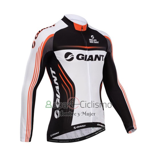 Giant Ropa Ciclismo Culotte Largo 2014 Hombre Mangas Largas Blanco y Negro