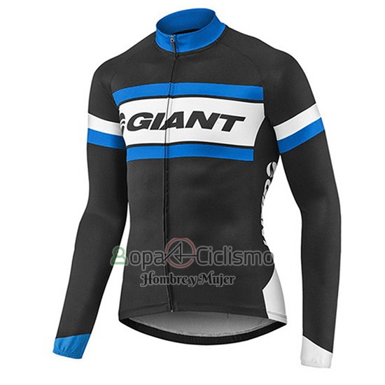 Giant Ropa Ciclismo Culotte Largo 2017 Hombre Mangas Largas Azul y Negro