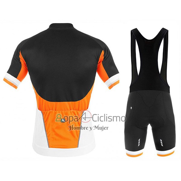 Giordana Plata Line Ropa Ciclismo Culotte Corto 2017 Hombre Mangas Cortas Negro y Blanco