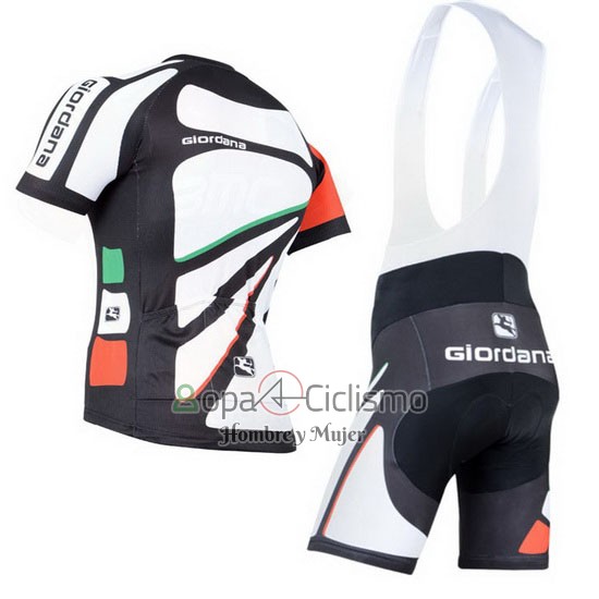 Giordana Ropa Ciclismo Culotte Corto 2014 Hombre Mangas Cortas Negro y Blanco