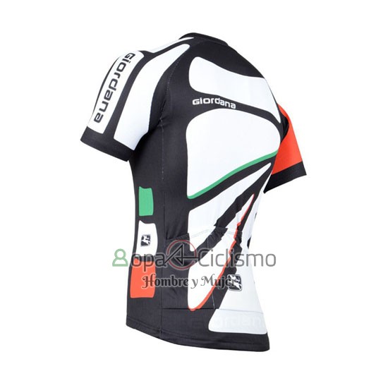 Giordana Ropa Ciclismo Culotte Corto 2014 Hombre Mangas Cortas Negro y Blanco