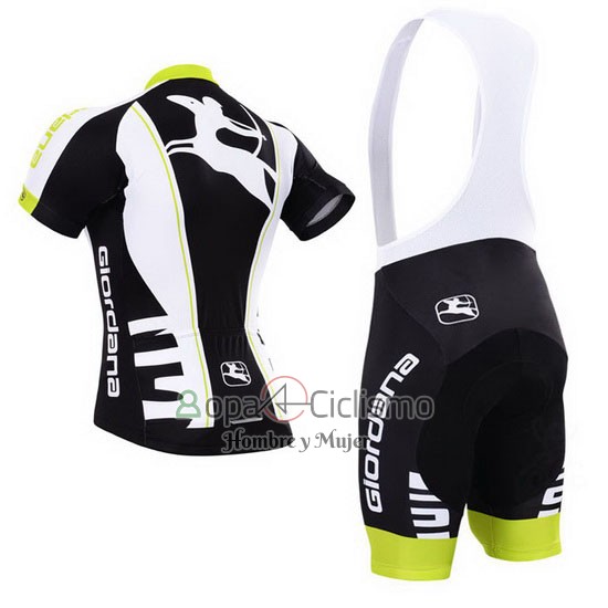 Giordana Ropa Ciclismo Culotte Corto 2015 Hombre Mangas Cortas Negro y Blanco
