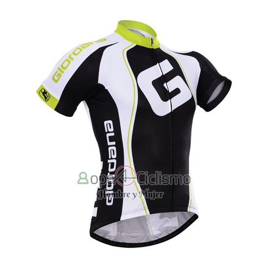 Giordana Ropa Ciclismo Culotte Corto 2015 Hombre Mangas Cortas Negro y Blanco