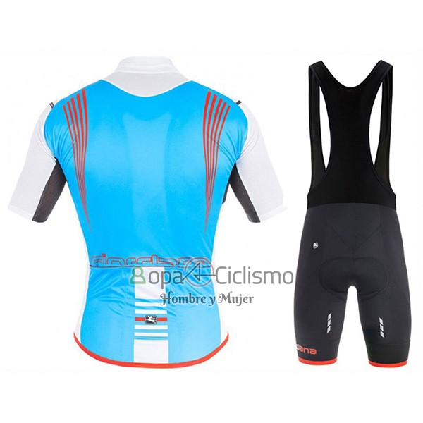 Giordana Sahara Ropa Ciclismo Culotte Corto 2017 Hombre Mangas Cortas Blanco y Azur