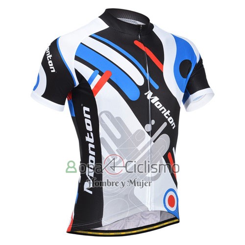 Monton Ropa Ciclismo Culotte Corto 2014 Hombre Mangas Cortas Azul y Gris