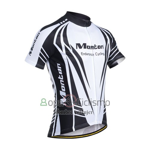 Monton Ropa Ciclismo Culotte Corto 2014 Hombre Mangas Cortas Negro y Blanco
