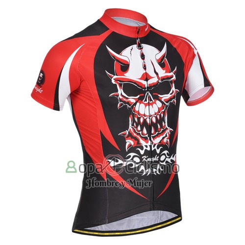 Monton Ropa Ciclismo Culotte Corto 2014 Hombre Mangas Cortas Rojo Negro