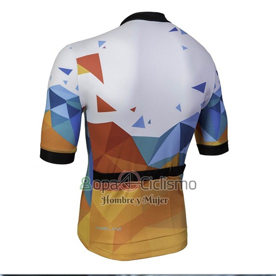 Nalini Ahs Discesa Ropa Ciclismo Culotte Corto 2018 Men Mangas Cortas Blanco y Naranja