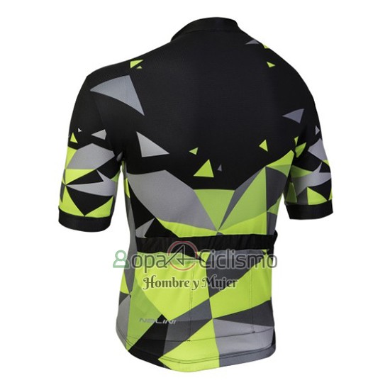 Nalini Ahs Discesa Ropa Ciclismo Culotte Corto 2018 Men Mangas Cortas Negro y Verde