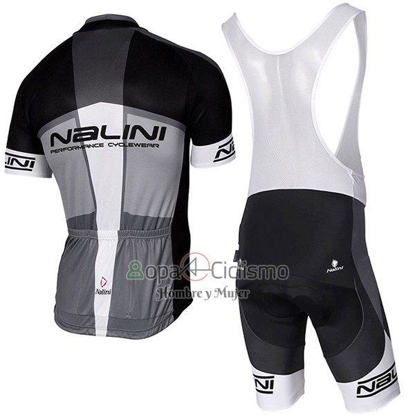 Nalini Artico Ropa Ciclismo Culotte Corto 2017 Men Mangas Cortas Gris y Negro