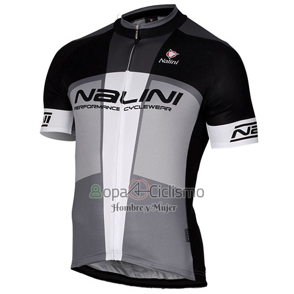Nalini Artico Ropa Ciclismo Culotte Corto 2017 Men Mangas Cortas Gris y Negro