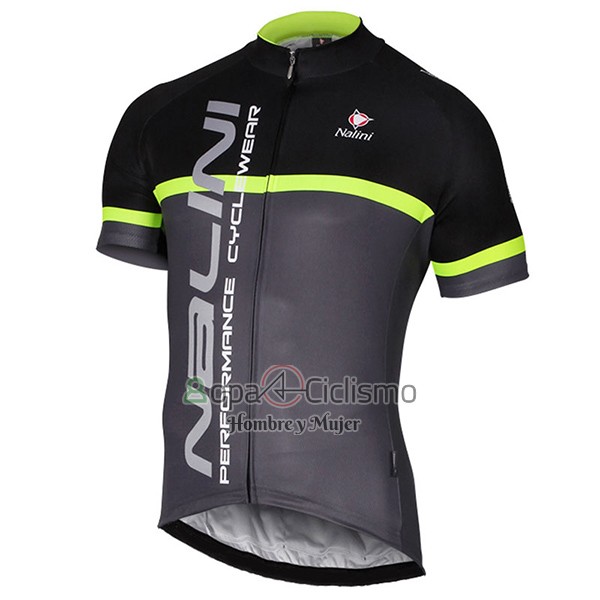 Nalini Brivio Ropa Ciclismo Culotte Corto 2017 Men Mangas Cortas Negro y Gris