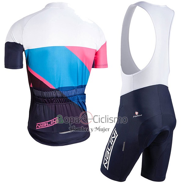 Nalini Campeon Ropa Ciclismo Culotte Corto 2017 Men Mangas Cortas Azul y Blanco