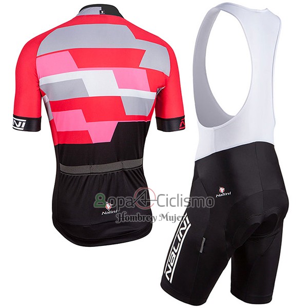 Nalini Cervino Ropa Ciclismo Culotte Corto 2017 Men Mangas Cortas Rojo y Negro