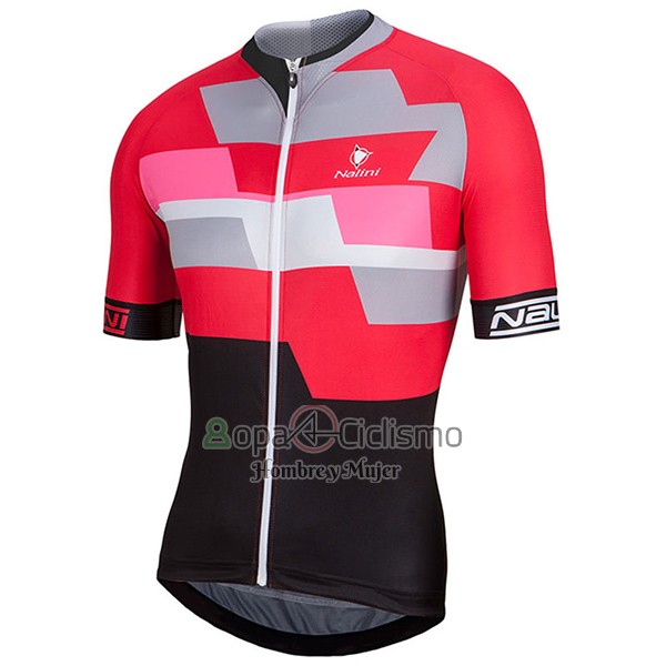 Nalini Cervino Ropa Ciclismo Culotte Corto 2017 Men Mangas Cortas Rojo y Negro