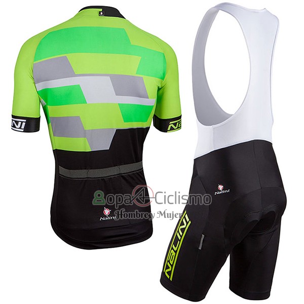 Nalini Cervino Ropa Ciclismo Culotte Corto 2017 Men Mangas Cortas Verde y Negro