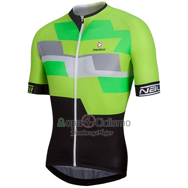 Nalini Cervino Ropa Ciclismo Culotte Corto 2017 Men Mangas Cortas Verde y Negro