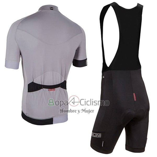 Nalini Curva Slate Ropa Ciclismo Culotte Corto 2017 Men Mangas Cortas Plata