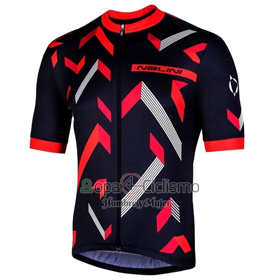 Nalini Descesa 2.0 Ropa Ciclismo Culotte Corto 2019 Men Mangas Cortas Negro Rojo
