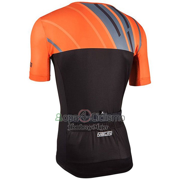 Nalini Roma Ropa Ciclismo Culotte Corto 2017 Men Mangas Cortas Negro y Naranja