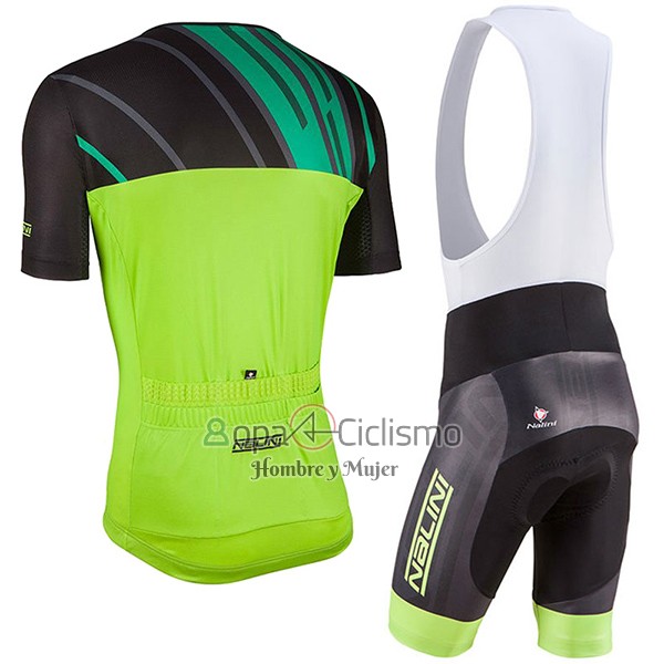 Nalini Roma Ropa Ciclismo Culotte Corto 2017 Men Mangas Cortas Negro y Verde