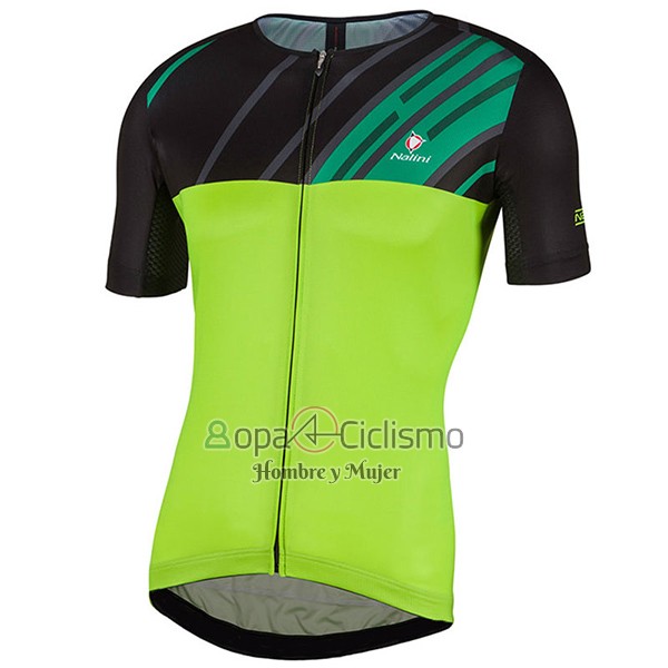 Nalini Roma Ropa Ciclismo Culotte Corto 2017 Men Mangas Cortas Negro y Verde