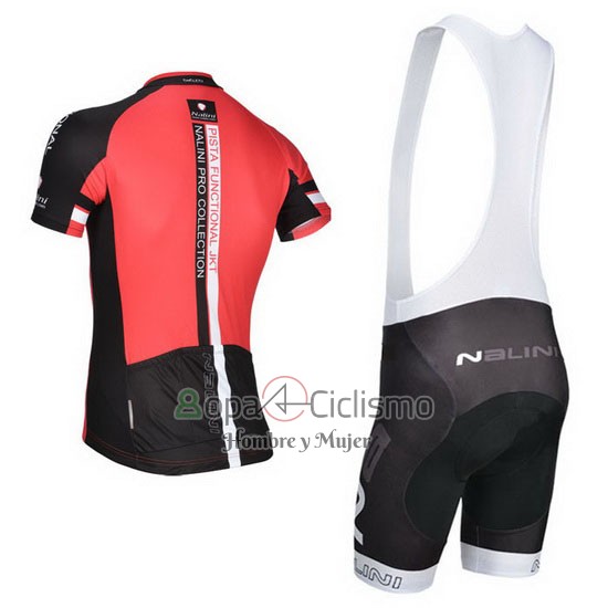 Nalini Ropa Ciclismo Culotte Corto 2014 Men Mangas Cortas Negro y Rojo