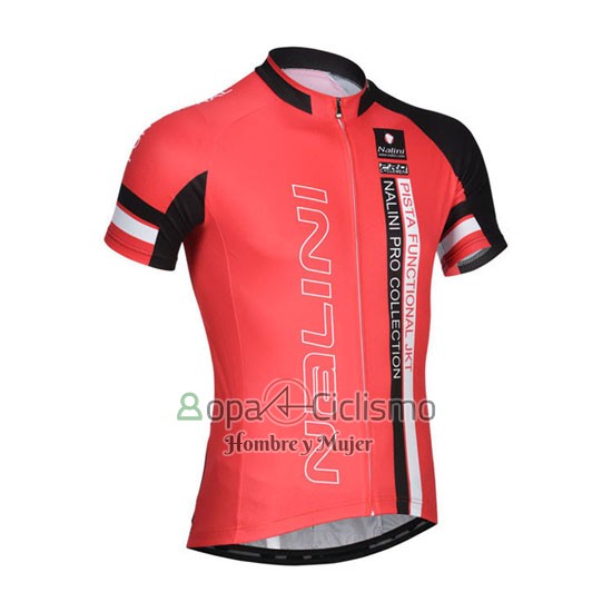 Nalini Ropa Ciclismo Culotte Corto 2014 Men Mangas Cortas Negro y Rojo