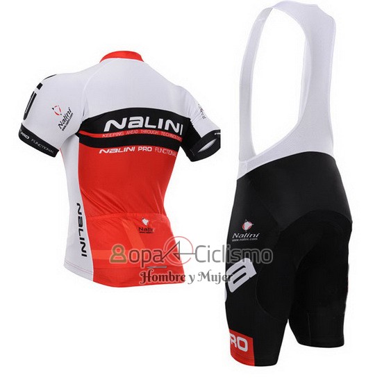 Nalini Ropa Ciclismo Culotte Corto 2015 Men Mangas Cortas Rojo y Blanco