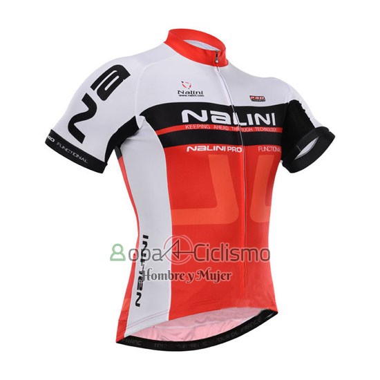 Nalini Ropa Ciclismo Culotte Corto 2015 Men Mangas Cortas Rojo y Blanco