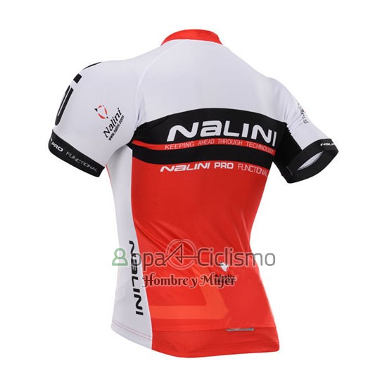 Nalini Ropa Ciclismo Culotte Corto 2015 Men Mangas Cortas Rojo y Blanco
