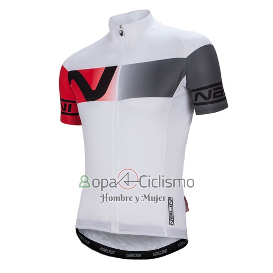 Nalini Ropa Ciclismo Culotte Corto 2016 Men Mangas Cortas Blanco y Rojo
