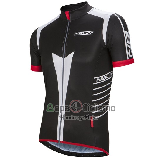 Nalini Ropa Ciclismo Culotte Corto 2016 Men Mangas Cortas Gris y Negro