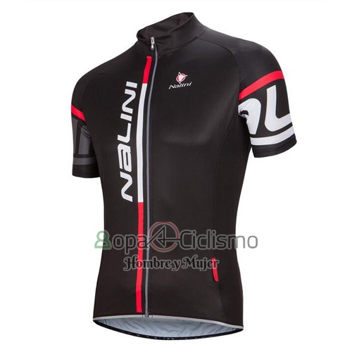 Nalini Ropa Ciclismo Culotte Corto 2016 Men Mangas Cortas Negro y Rojo