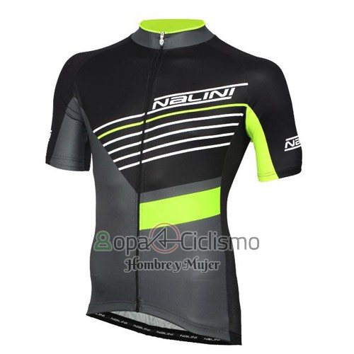 Nalini Ropa Ciclismo Culotte Corto 2016 Men Mangas Cortas Negro y Verde