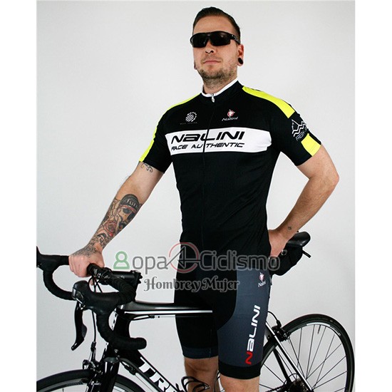 Nalini Ropa Ciclismo Culotte Corto 2019 Men Mangas Cortas Negro AMarillo