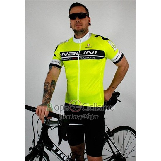 Nalini Ropa Ciclismo Culotte Corto 2019 Men Mangas Cortas Negro Brillante Verde