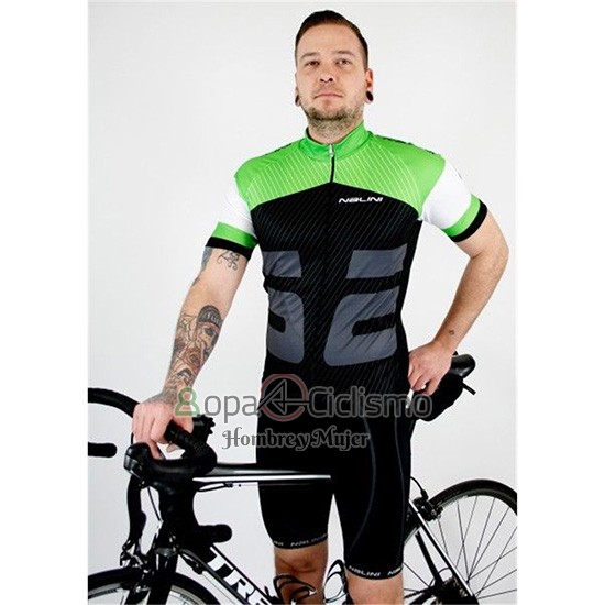 Nalini Ropa Ciclismo Culotte Corto 2019 Men Mangas Cortas Verde Negro