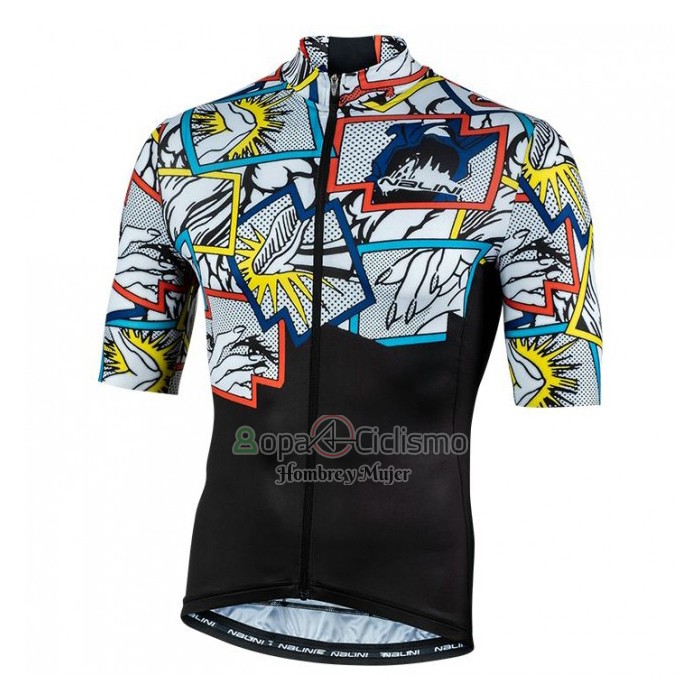 Nalini Ropa Ciclismo Culotte Corto 2020 Men Mangas Cortas Negro Multicolore