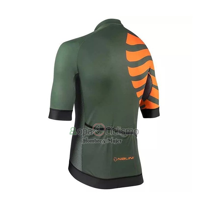 Nalini Ropa Ciclismo Culotte Corto 2021 Men Mangas Cortas Verde Naranja