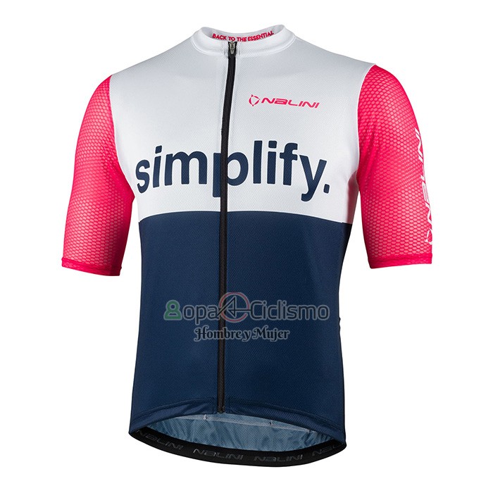 Nalini Ropa Ciclismo Culotte Corto 2022 Men Mangas Cortas Azul Rosa
