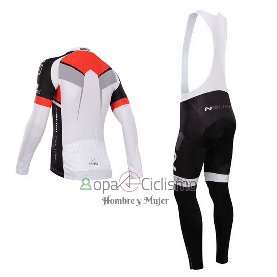 Nalini Ropa Ciclismo Culotte Largo 2014 Men Mangas Largas Negro y Blanco