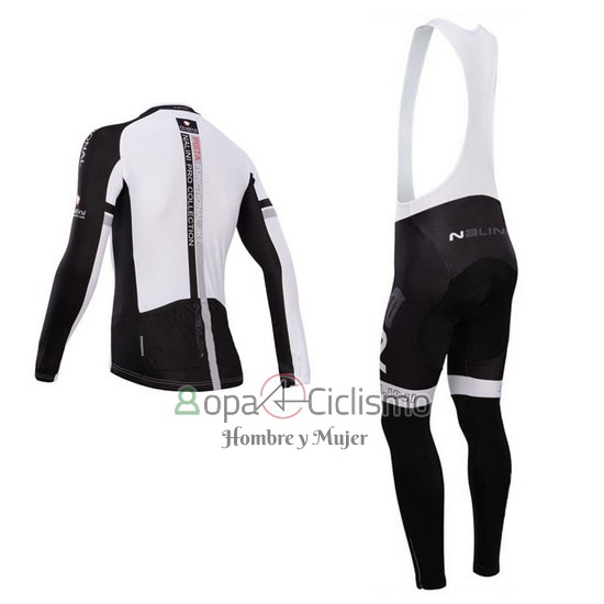 Nalini Ropa Ciclismo Culotte Largo 2014 Men Mangas Largas Negro y Rojo