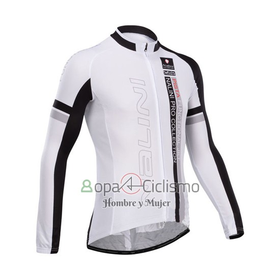 Nalini Ropa Ciclismo Culotte Largo 2014 Men Mangas Largas Negro y Rojo