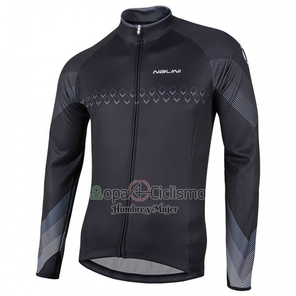 Nalini Ropa Ciclismo Culotte Largo 2017 Men Mangas Largas Negro