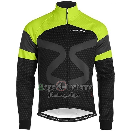 Nalini Ropa Ciclismo Culotte Largo 2019 Men Mangas Largas Negro Verde